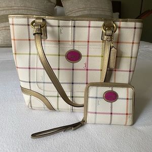 White Tote Bag by Coach